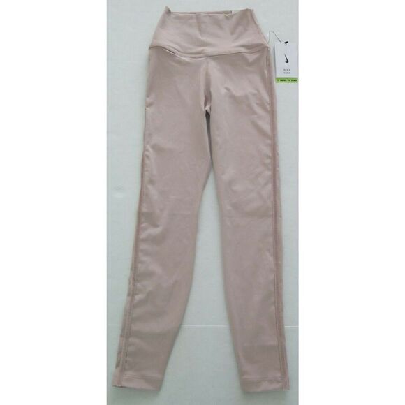 Nike CU6571 269 Women's Sz XS Blush Pink Yoga 7/8 High Rise Leggings $65 - Picture 1 of 6